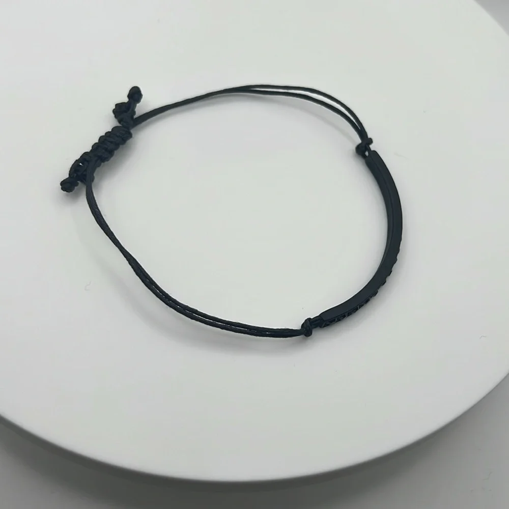 1170. Black Rhinestone Adjustable Bracelet